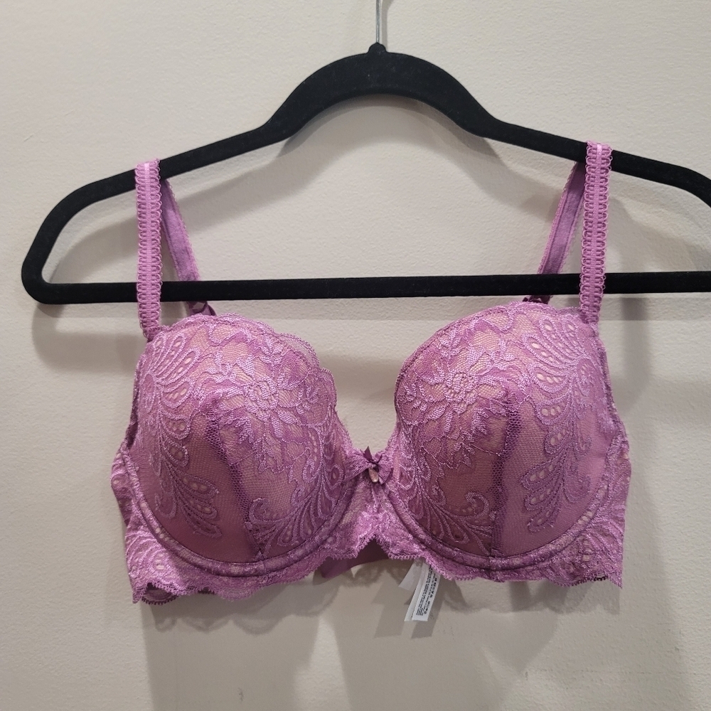 Sz 34DD/E Dusty Rose Le Mystère Sofia Lace Underwire Bra